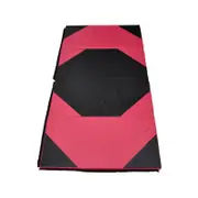 Super Large 300cm x 120cm Gymnastics Folding Gym Yoga Exercise Mat - Black/Red