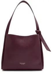 Kate Spade New York Knott Large Leather Shoulder bag - Dark Purple ONE SIZE