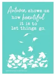 NEW “AUTUMN SHOWS US” Chalk Couture Chalk Transfer Stencil Size A RETIRED
