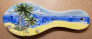 Myrtle Beach Palm Tree Spoon Rest Holder Kitchen Utensils Beach House Theme