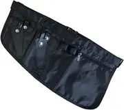 TOVINANNA Scissors Fanny Pack Hairdressing Curly Belt Bag Organizer Hair Comb for Women Lint Remover Hairstylist Tool Mini Cling Film Phone Wrist Bag Spanner Mop Razors for Men Black Canvas