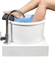 Pedicure Footbath Massage Foot Spa Bathtub, Hot & Cold Adjustable Temperature Foot Spa Massager with Bubble Massage & Jets, Colorful Lamp Foot Spa Bath Pedicure Bowl with Foot Rest