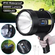 999000 Lumens Led Torch Light Handheld Spotlight Super Bright Outdoor Light Lamp
