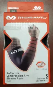 McDavid MD6566RF Reflective Compression Arm Sleeves - Black - Small