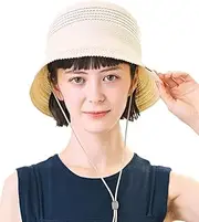 [CA4LA] Kashilla TKU00391 Women's Bucket Hat, Washable, Daily, Spring, Summer, Casual, Chin Strap, Lace, Plain, Adjustable Size