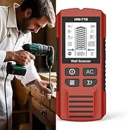 Multifunctional Handheld Metal & Wall Detector, Portable Metal Wire Pipe Power Detector, Multifunctional Wall Scanning Stud Finders & Scanners - High Sensitivity Adjustable(Red)