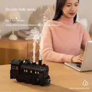 Train Humidifiers Train Aromatherapy Cool Mist Diffuser Air Humidifiers Oil Retro Diffusers with Remote Control UK Plug Black