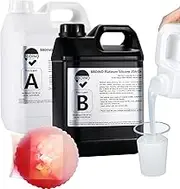 BBDINO Silicone Mold Making Kit 20A - 1 Gallon/10 lbs/160 Oz, Clear Translucent, 1:1 by Volume, Liquid for Resin, Soap, Concrete, Wax
