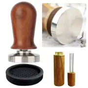 53mm Coffee Tamper Calibrated Espresso Tamper Spring Loaded with WDT Tool & Mat