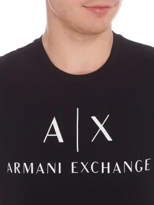 全新正品 Armani Exchange AX logo 黑色短袖T-shirt 黑tee 短T恤 阿瑪尼 亞曼尼 素T