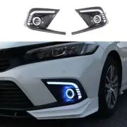2022-2023 Carbon Fiber Angel Eye Streamer Day Running Light For Honda Civic 11th (for: Honda)