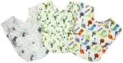 Silly Billyz: Wipe Clean Nylon Bib Set - Green (3 Pack)