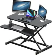 81cm Height Adjustable Stand Up Desk Converter, Sit to Stand Dual Monitor and La