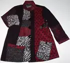 NWT Ali Miles Black/Red/White MIXED TEXTURE Animal/Tweed/Plaid/Solid Jacket S