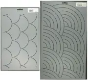 2 Quilting Stencils Baptist Bishops Fan and Clamshell Quilt Background Templates