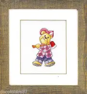 Permin 12-1499 Bear Cub Lumberjack Embroidery Counted