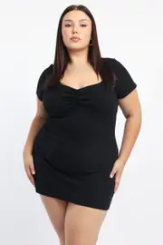 Black Mini Dress Short Sleeve
