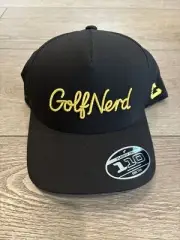 Golf Nerd Cuater Hat By Travis Mathew Black SnapBack FlexFit 110 Casual New