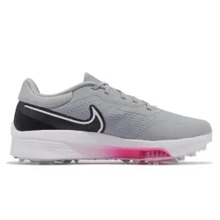 【NIKE 耐吉】高爾夫球鞋 Air ZM Infinity Tour Next% 男鞋 女鞋 寬楦 灰 粉紅 高球 鞋釘(DM8446-060)