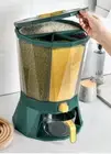Food Storage, Air-Tight Multi-Compartments for Grain, Cereal, Rice Container, Di