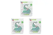 3x Art Maker Mindwaves Flora Fauna Calming Colouring Draw Relaxing Activity Book