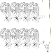 Blind Safety Clips, 8X Blind P Clip Hooks, 8X Blind Safety Clips, Cord Guide Fixation Hook, Clear Roller Shade Chain Retainer, Blind P Clip Hooks for Roller Blinds Bead Chains, Chain Fixation Hook