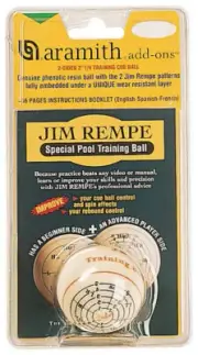 Aramith Jim Rempe Training Cue Pool Billiard Ball NEW!!