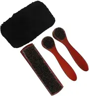 BUGUUYO 1 Set Shoe Shine Brush Ergonomic Polishing Brushes for Caring and Cleaning Shoes Horse Hair Applicator and Maintenance