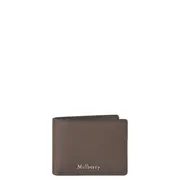 [Mulberry] Farringdon Compact Bifold Wallet Taupe Brown Small Pebble Grain