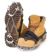 Henoty Crampons Ice/ Snow Cleats 19 Spikes Size Large Stainless Steel