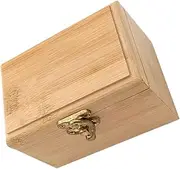 1pc Box Wooden Storage Box Vintage Storage Box Unfinished Wood Crates Jewel Case Joyero Para Wooden Keepsake Box Organizing Box Jewelry Box for Necklace Wooden Jewelry Box (Color : As Shown, Size :