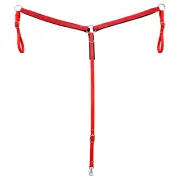 33DL HILASON Western Horse Genuine Biothane Leather Breast Collar Red