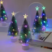 1Pc Luminous Christmas Tree w/ LED Light Xmas Tabletop Ornaments Home Decoration