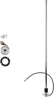 X AUTOHAUX Fuel Sending Unit and Gauge Kit Boat Fuel Sending Unit Marine Fuel Sender Unit Metal 32.01" 1 Set Silver Tone Black White 0-190 Ohm