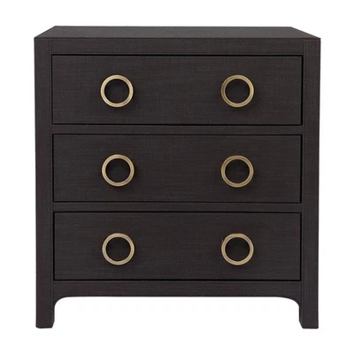 NEW Cafe Lighting Astley Upholstered Bedside Table Black