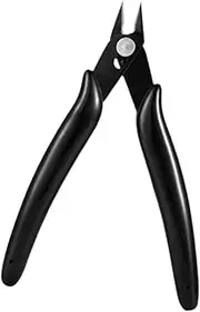 Oshhni Nail Art Scissors Nail Art Pliers Manicure Tools Anti Slip DIY Tool Rhinestone Remover Nippers Nails Cutter Scissors for Salon, Black