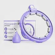 Hoopside Pro-Quiet Smart Hula Hoop, Does Not Fall Down, Suitable for Beginners, Hula Hoop for Weight Loss and Get Fit, with Massage Nubs, 18 Removable Links (Purple)