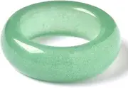 [YMHOP] Green/White Natural Jade Rings Good Luck Jewelry Natural Green Jade Ring for Women Men Unisex with Gift Box