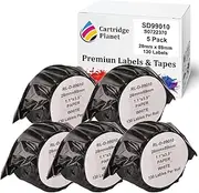 Cartridge Planet 5 Pack Compatible Address Label Roll for Dymo SD99010 S0722370 28mm x 89mm 130 Labels for Dymo LabelWriter 450 450 Turbo 450 Twin Turbo 450 Duo 4XL SE450 310 320 330 400 SE300 Wire…