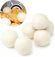 Set of 6 Wool Dryer Balls | Reusable Drying Balls for Laundry | Reduce Drying Time and Static Cling | Perfect Dryer Lint Balls with Pleasant Scent Options.