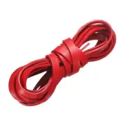 Flat Leather Cord, 3.3 Yard 8mm Leather String Strips for DIY Crafts Red