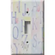 SnazzySwitch Alphabet Decorative Light Switch Plate Cover