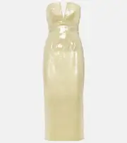 [Roland Mouret] Roland Mouret Sequined strapless corset dress AU 14 green