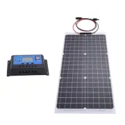 30W Solar Battery Charger w/10A Controller Portable Monocrystalline Solar Panel