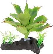 ERINGOGO Transparent Box Plant Decoration Artificial Reptile Plants for Terrarium Aquarium Durable Simulation Greenery for Lizard Gecko Habitat Aquarium Decor