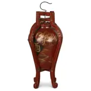 US SELLER - Vintage Wooden Chinese Red Lacquer Wine Cask