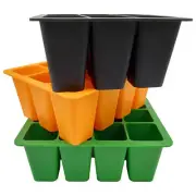 Seed Starting Tray 12 Cell Seedling Pots Seed Pots Silicone 7.1x5.5in Reusable