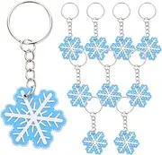 [JOINPAYA] 10pcs Christmas Snowflake Keychain: Delicate Decorative Xmas Snowflake Hanging Decor Charm for Christmas Ornaments Keychain