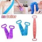 Silicone Exfoliating Back Strap Scrub Towel Bath Shower Body Scrubber Brush Wash