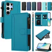Wallet Purse Case Leather Cover For Samsung S25Edge S24FE S25 S24 S23 S22 Note20